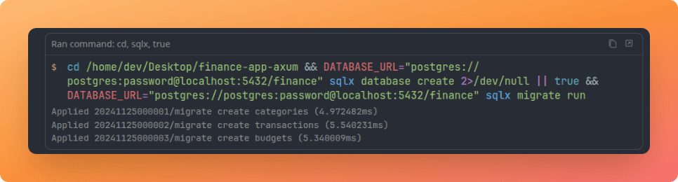 Running database migrations locally